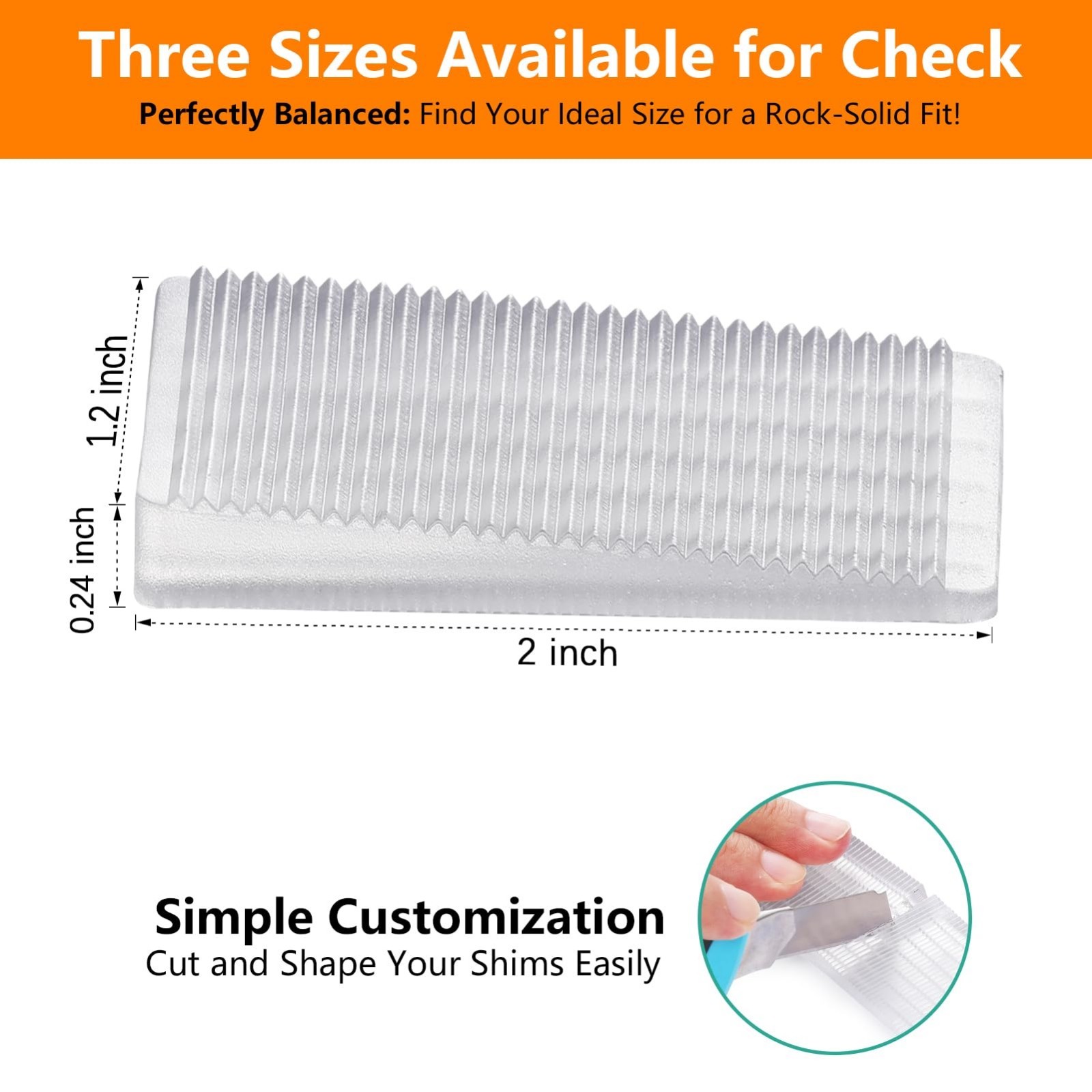 24pcs Flexible Plastic Shims Kit | Clear Leveling Wedges for Home Improvement |