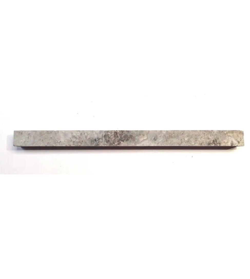 3/4×12 Silver Travertine Chair Rail Cubic Liner Profile Trim Molding Wall Tile.