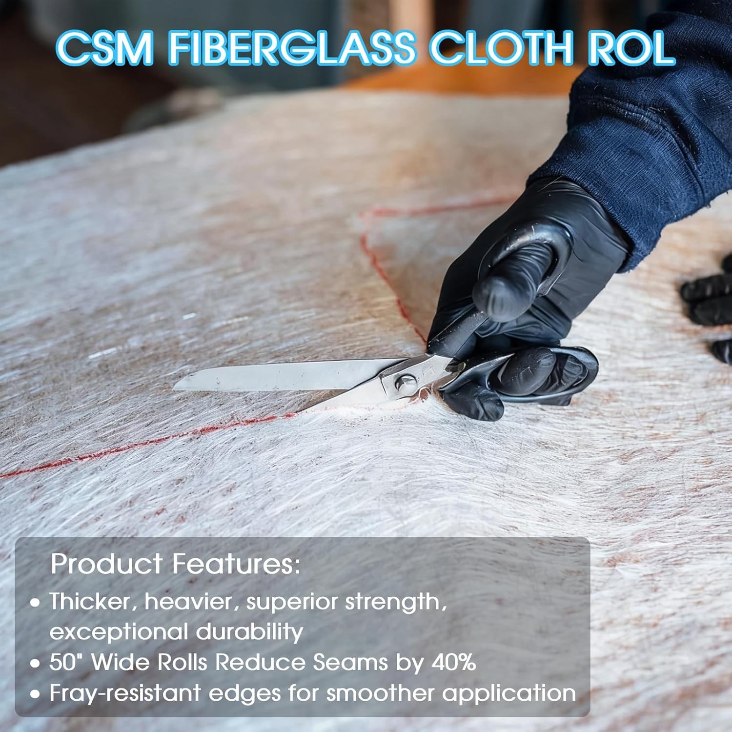 Fiberglass Chopped Strand Mat Roll 50 X 360 1 Oz CSM Fiberglass Cloth Roll for B