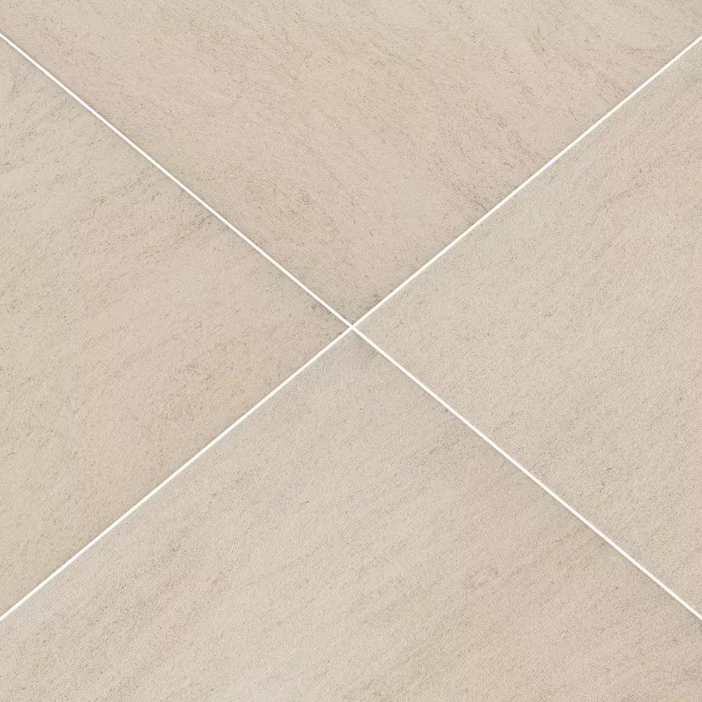 Living Style Beige 2 Cm. X 24 In. X 24 In. Matte Porcelain Stone Look Paver (8 S