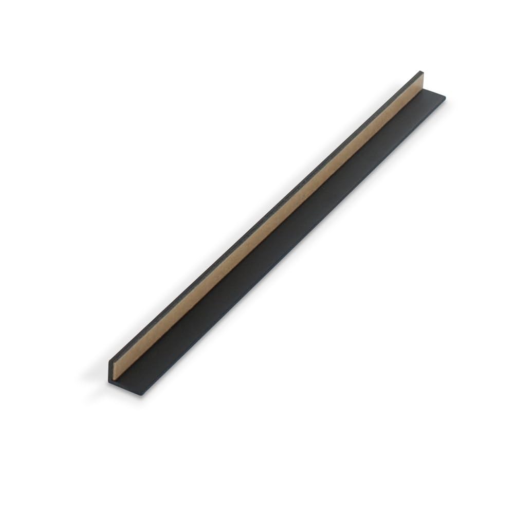 4 PCS Black Styrene Plastic Extruded 90 Degree Angle 36×7/16×5/16 In 3/64 In