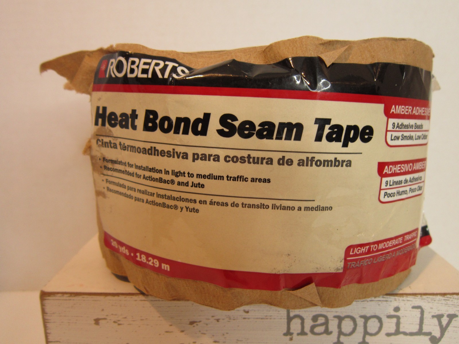 NOS Roberts Heat Bond Carpet Seam Tape Hot Melt #50-245 USA 20 Yds. 60 ft.