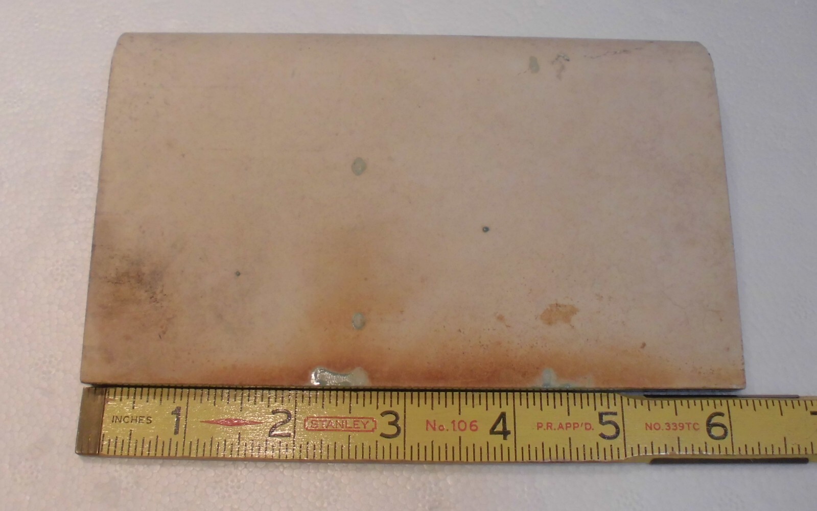 1 pc. Pine Green: 3-3/4″ X 6-1/8″ Ceramic Cove Base Tile, Stack-on-Top, Flat Top
