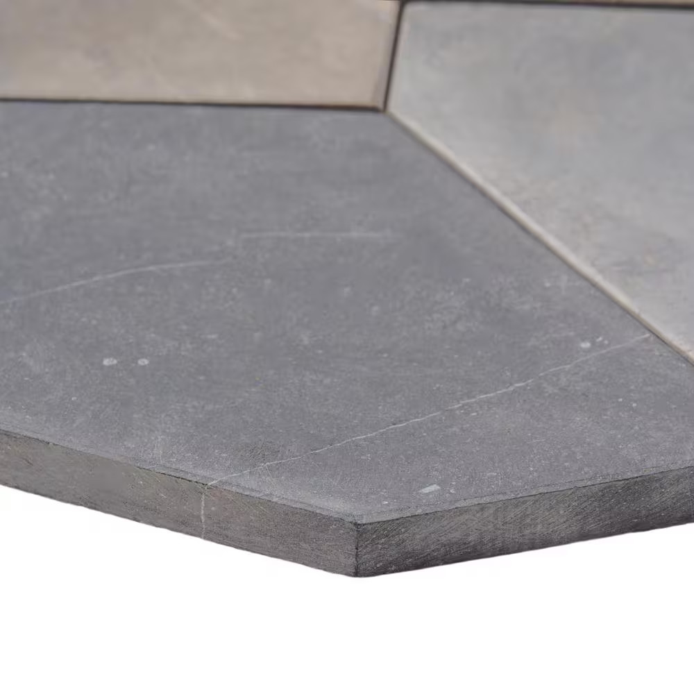 Countryside Organica Java Gray 11.81 In. X 19.68 In. Honed Marble Mosaic Floor a