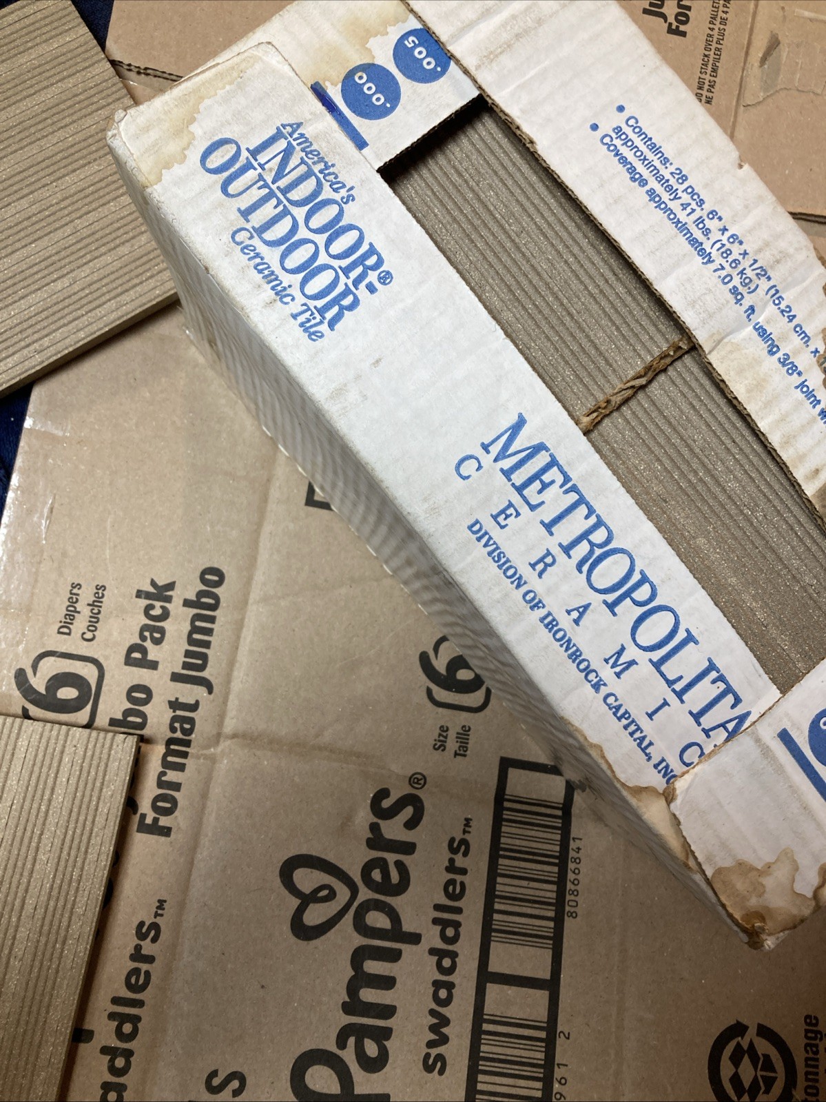 Metropolitan Ceramics USA MT107 6×6 Quarry Tile Ribbed Anti-Slip Full Box 28