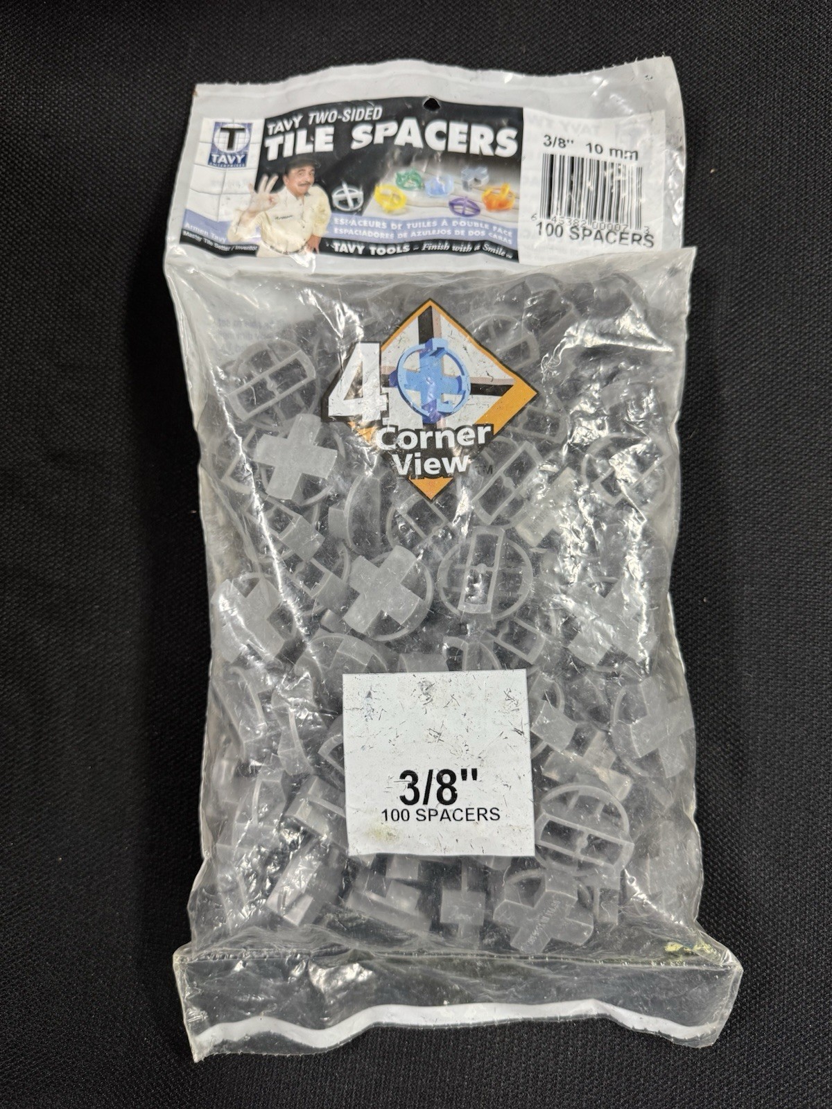 (100 PACK) TAVY TWO-SIDED TILE SPACERS 3/8″ 10MM