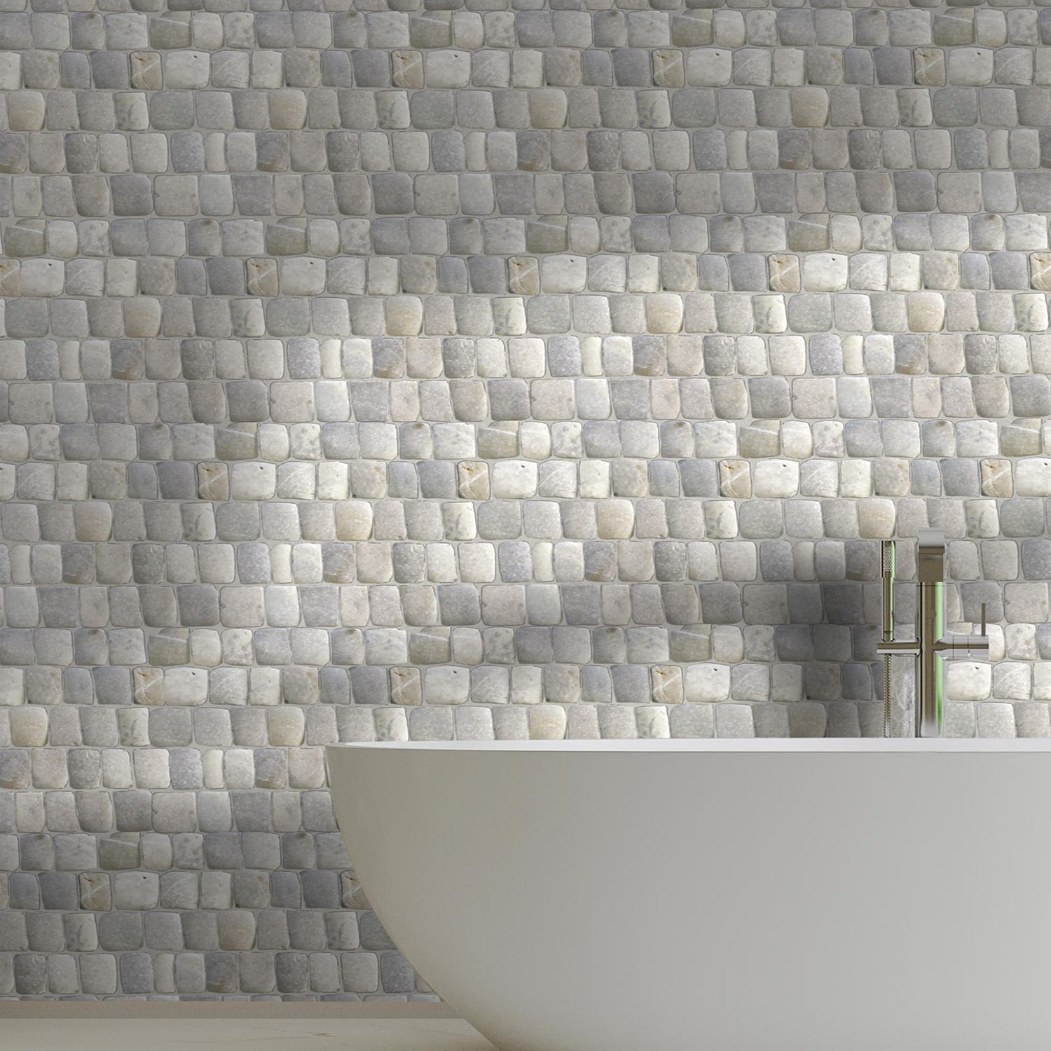 Canine Grey Natural Stone Mosaic Wall & Floor Tile ($16.8/SqFt)