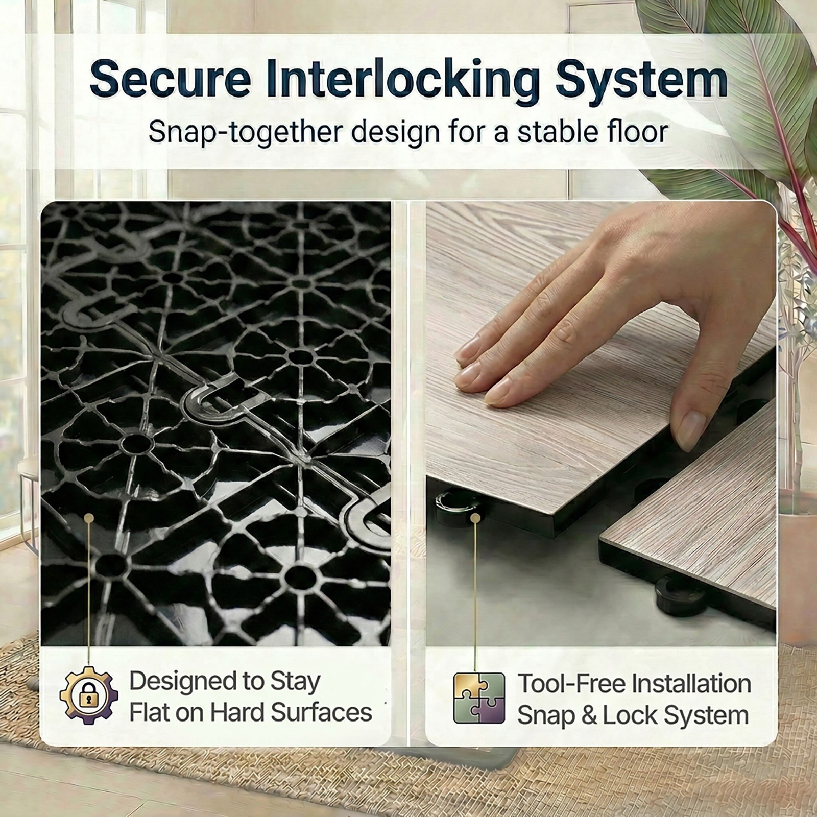Dance Floor Tiles, Beachwood 12 x 12 in 28 Piece Interlocking Dance Flooring 7×4