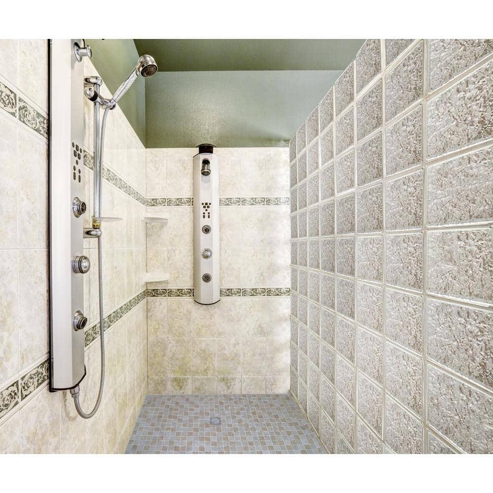 8″x8″x3″ Ice Pattern Glass Block (10-Pack) – 3″ Thick Series, Actual 7.75″x7.75″