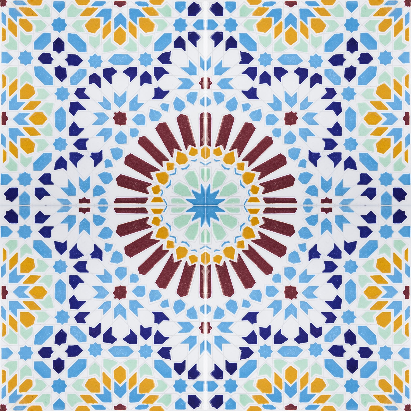 Moroccan Mosaic Tiles 8×8 inch Wall Ceramic Tile for kitchen backsplash – Baha