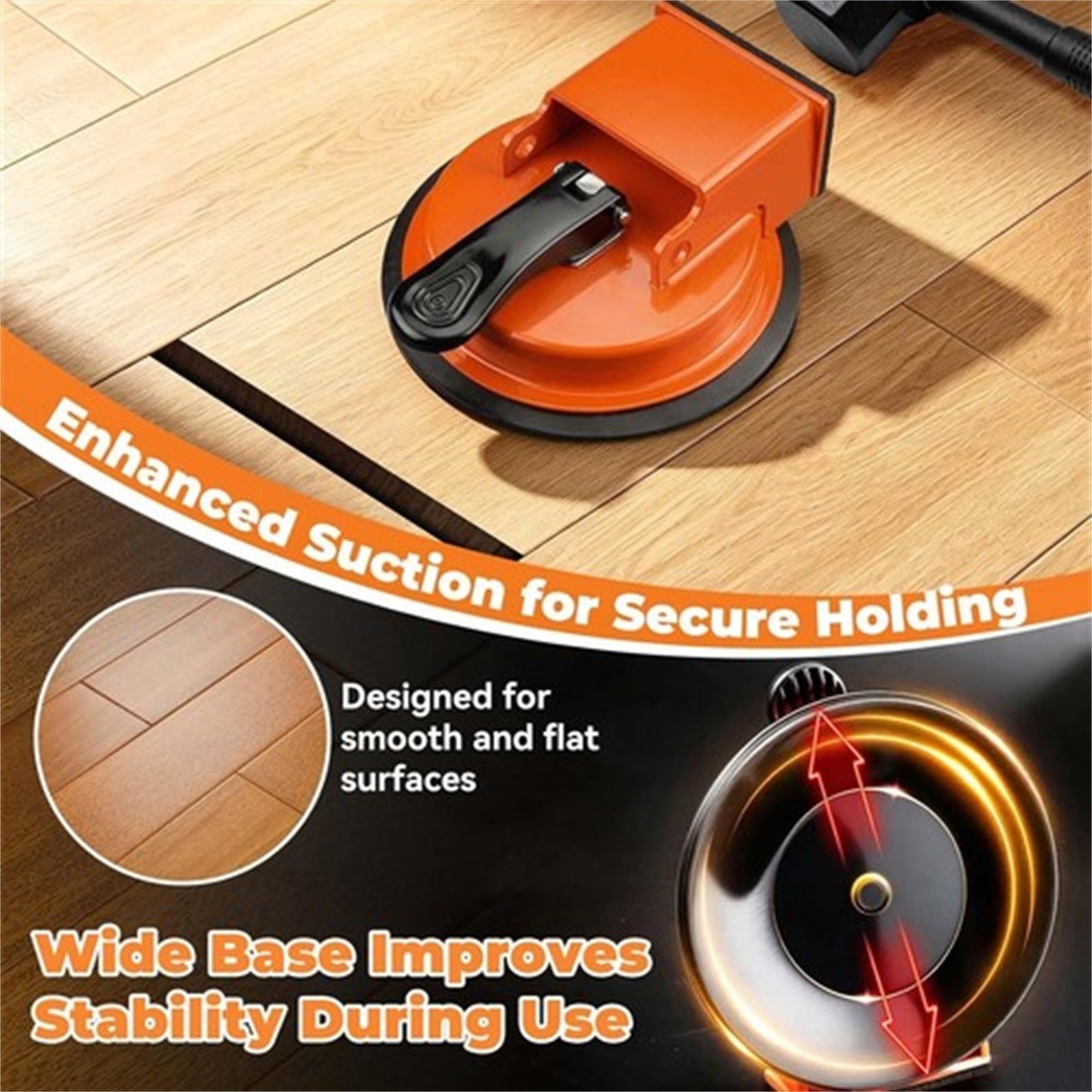 Floor Gap Fixer Strong Suction Cup Tool for Hardwood-Laminate and Vinyl Flooring