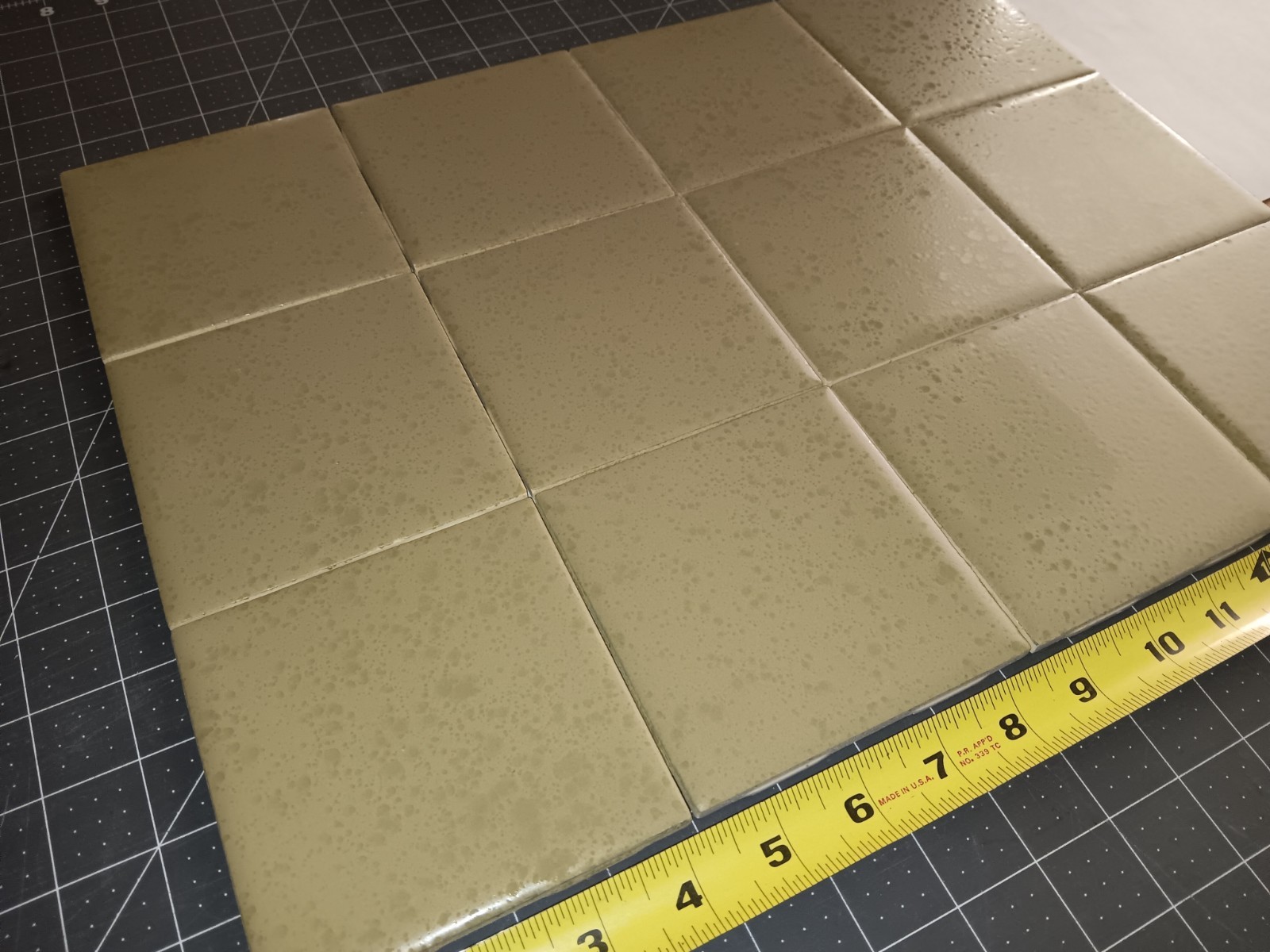u CHOOSE! 12 pcs. FORUM Ceramic Tile Vintage MCM Mottled AVACADO Field Bullnose