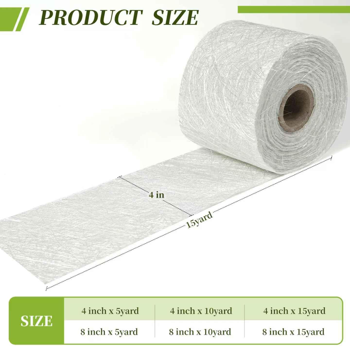 Fiberglass Chopped Strand Mat, 1.5 oz,Fiberglass 4 Inch x 5 Yard, white
