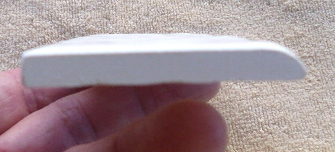 White Satin Glaze Ceramic Molding Tile subtle bubble surface Rounded Edge 6″x2″