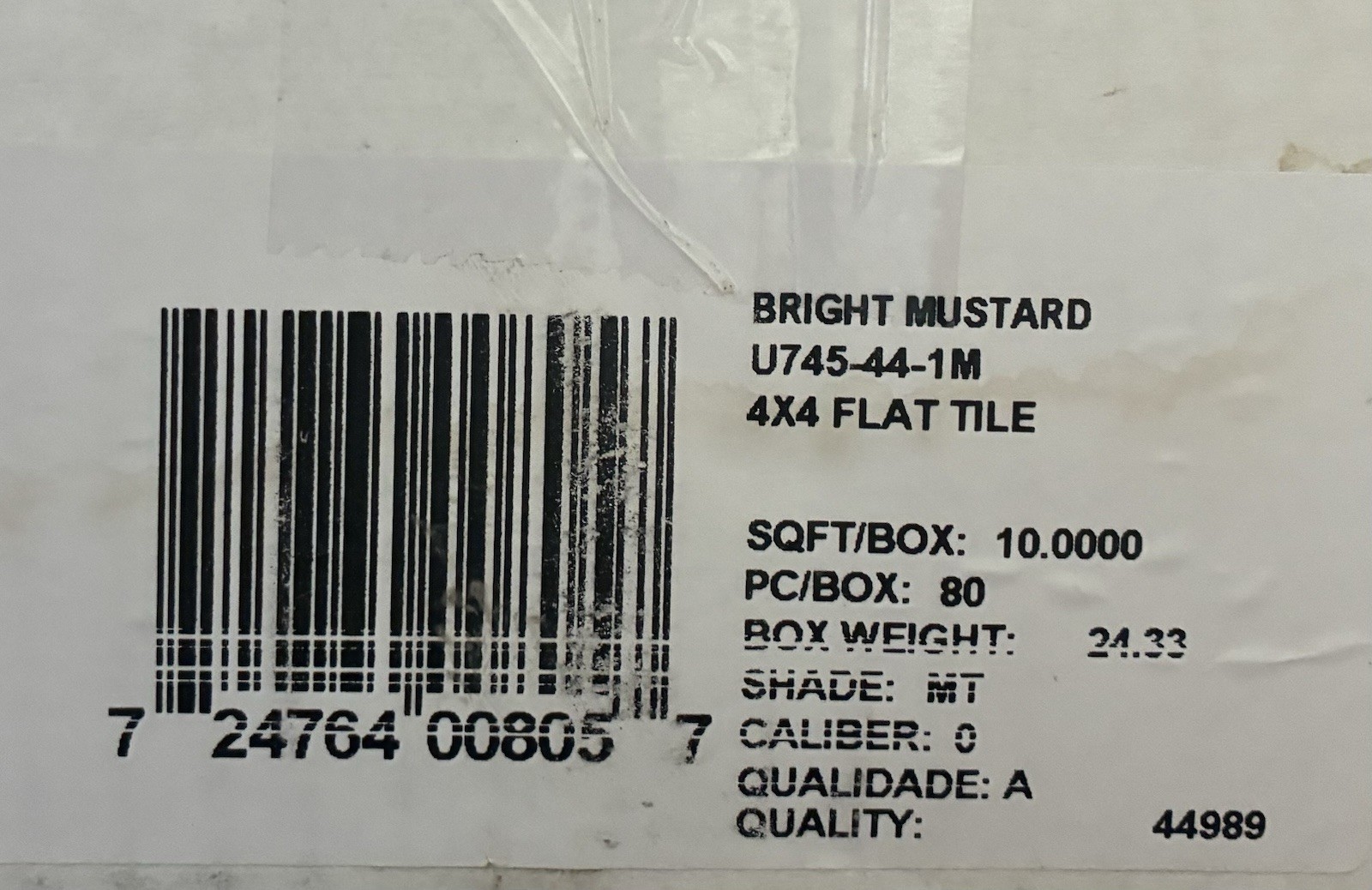 Lot of 9 Ceramic Roca Tile Mustard Yellow 4-1/4″ x 4-1/4″ USA