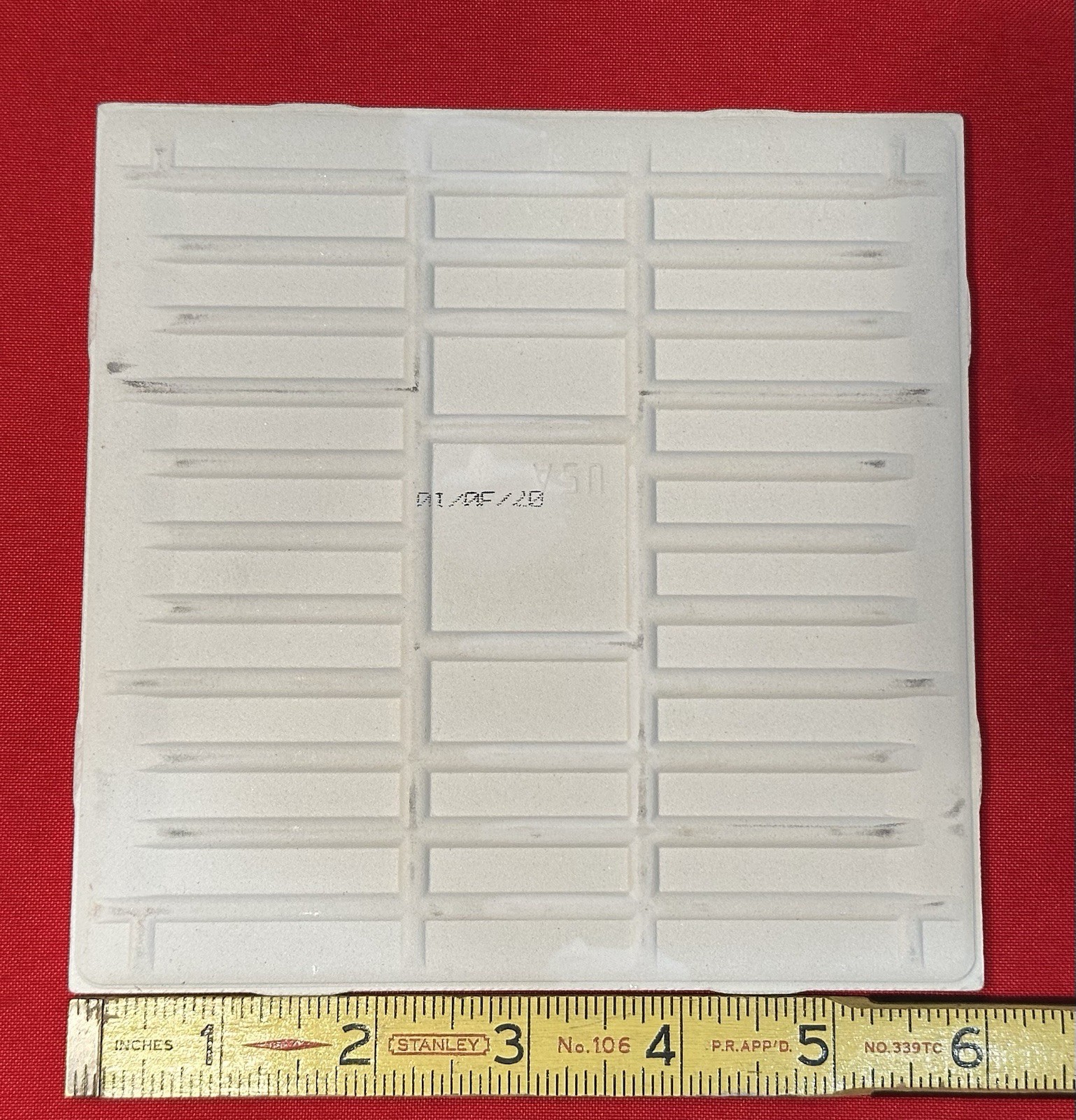 1 pc. 6″ X 6″ Gloss Biscuit: 6″ X 6″ Ceramic Tile #91 by American Olean, NEW
