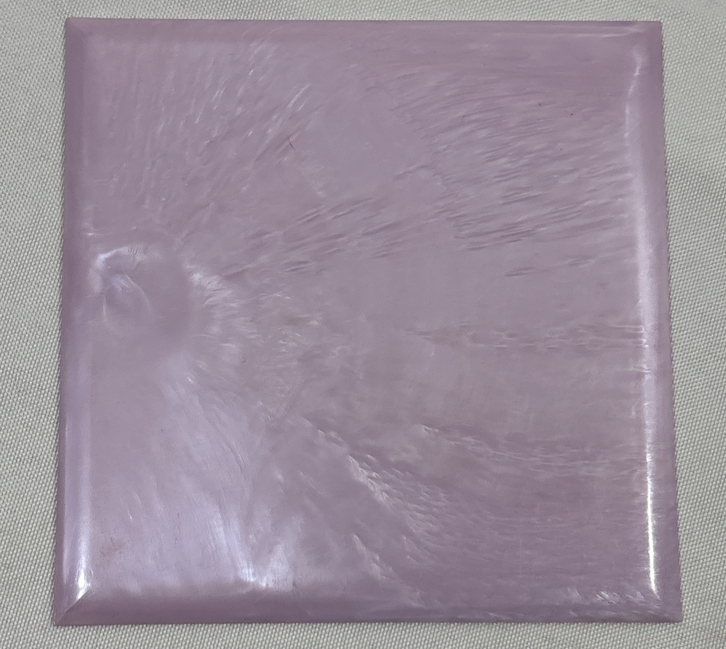 5 Vintage Lilac Pink/Purple Plastic Polystyrene Wall Tiles 4.25″x4.25″ Metallic