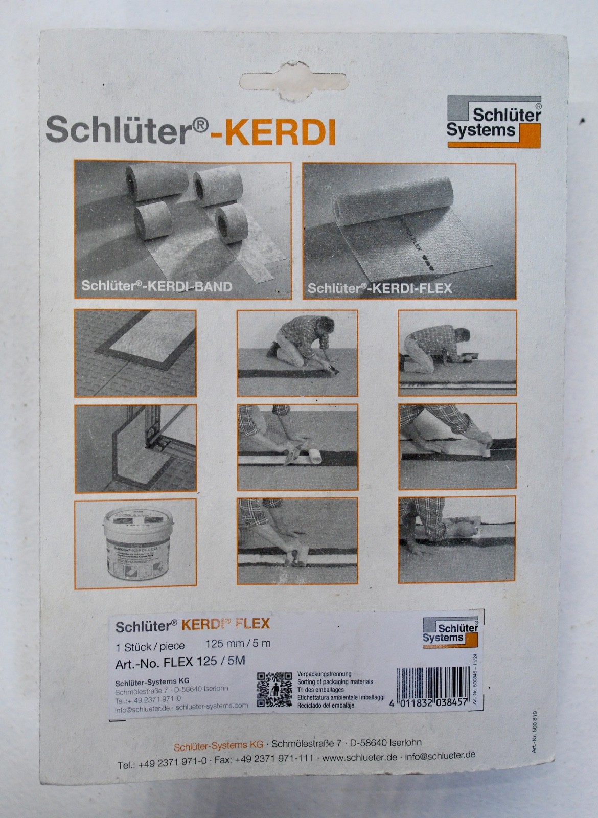 Schluter Kerdi-Flex Waterproofing FLEX 125/5M 5″ Wide 16’5″ Long 12 mil Thick