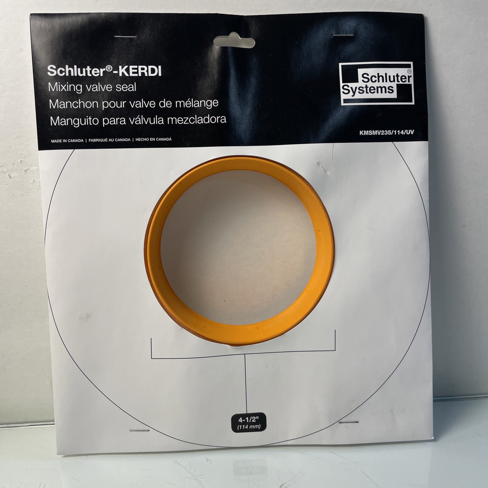 Schluter Kerdi Mixing Valve Seal 4-1/2″ KMSMV235/114/UV