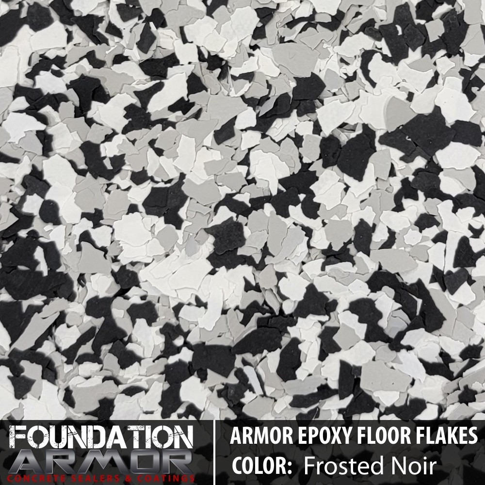 Armor Epoxy Floor Flakes – 40 LB – Frosted Noir