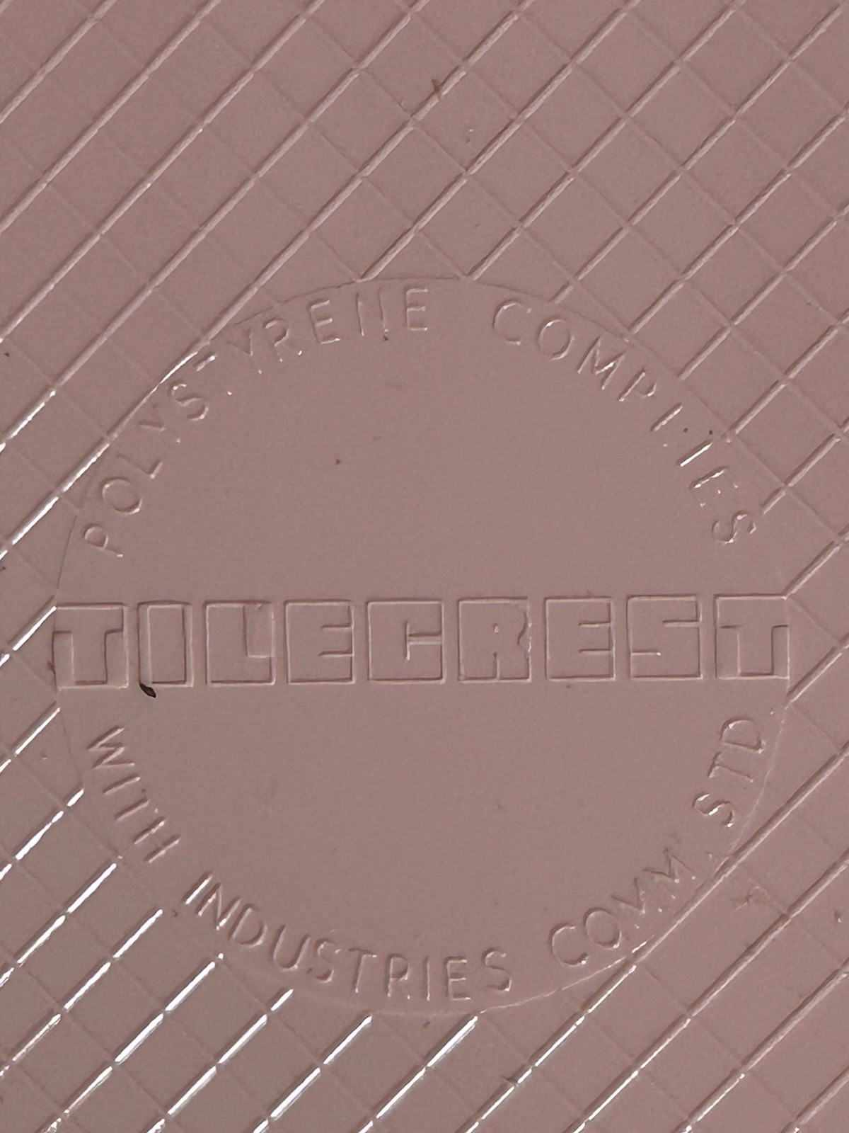 6 PC. Vintage TILECREST 8 1/2 inch square plastic tiles. NOS 60’s MCM Fantasy