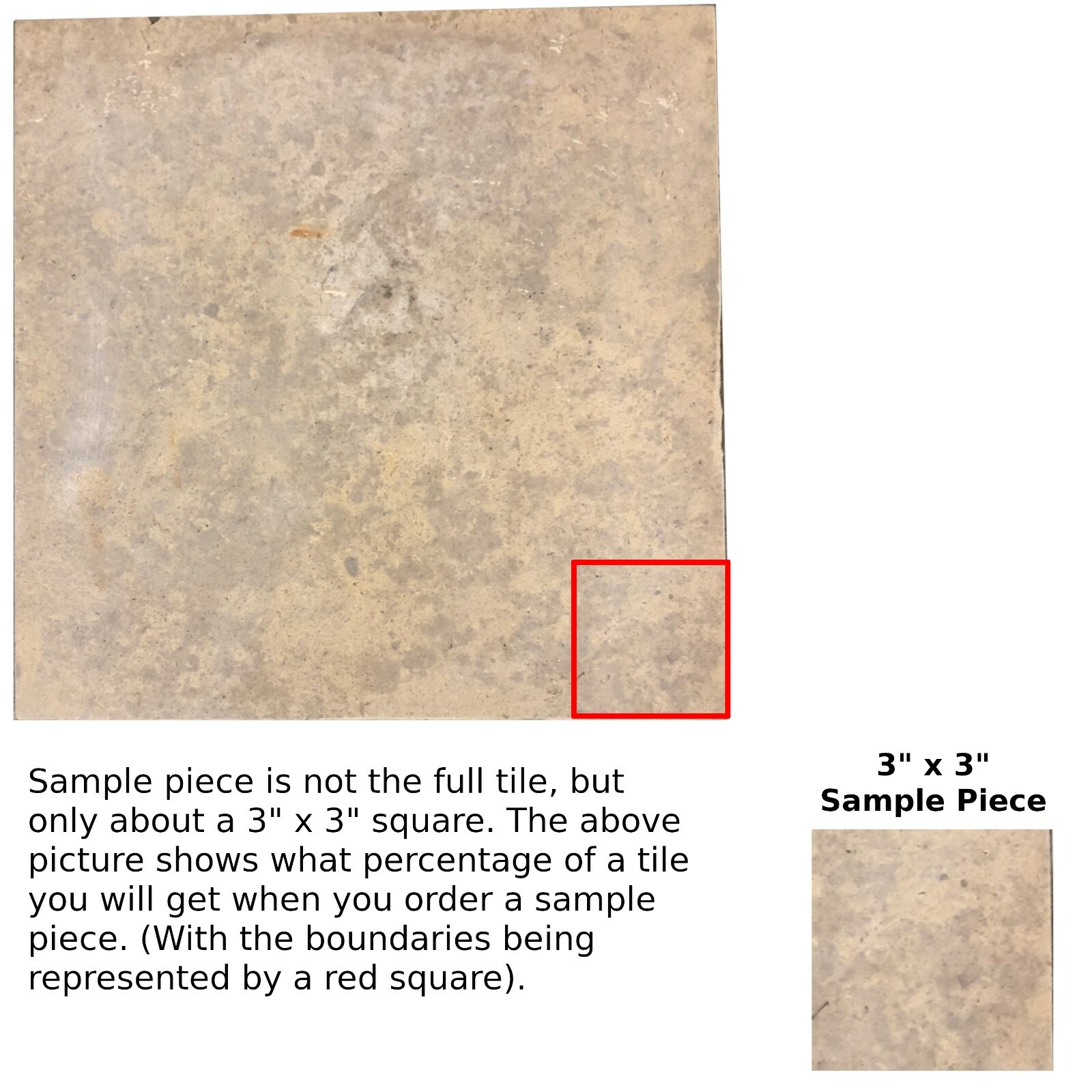 Tile Limestone Natural Stone Kitchen About 3×3 SAMPLE PIECE TS-55