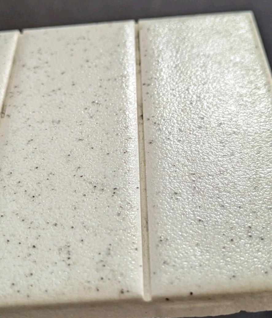 1 pc. Crystal Ceramic Tile: Salt & Pepper, American Olean 4-1/4″ Scored in 3rds