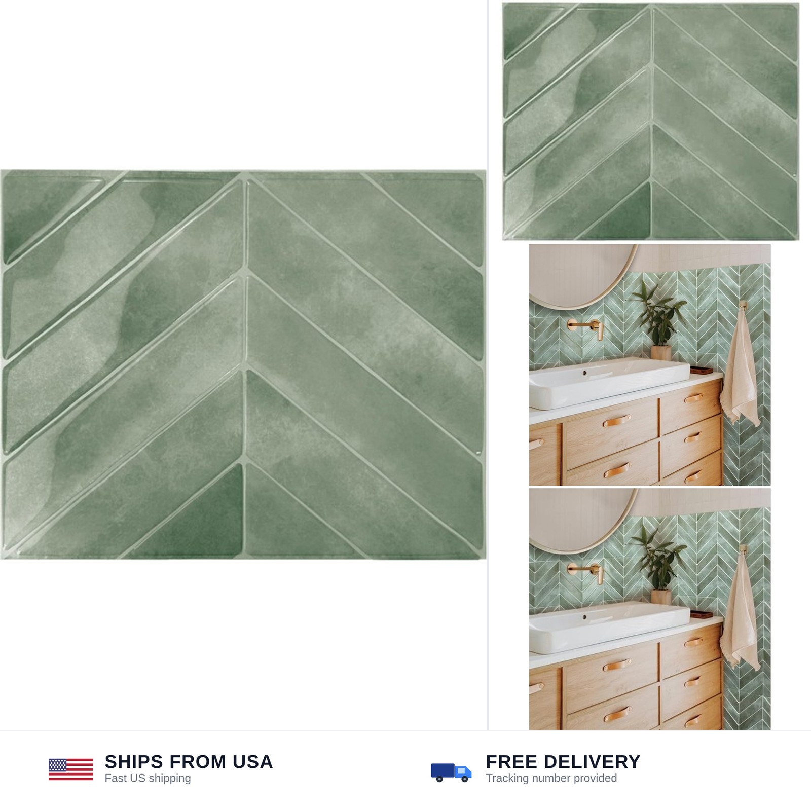 SMART TILES Peel and Stick Backsplash – 5 Sheets of 11.43″ x 9″ – 3D Adhesive…