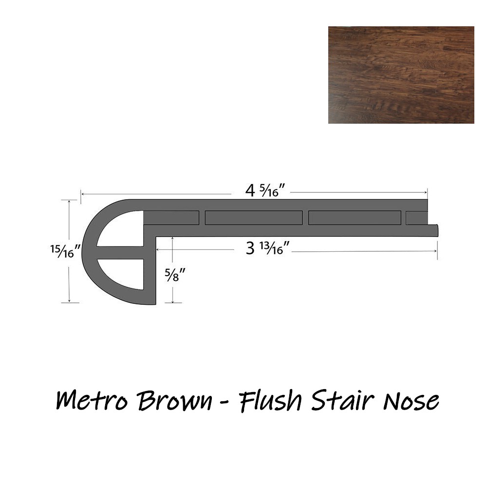 PRODURA Metro Brown Waterproof 22mil Click Luxury Vinyl Plank 48″x7-3/8″x6mm