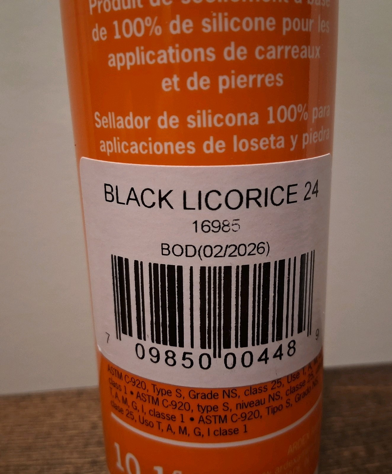 BLACK LICORICE , Ardex SX Silicone Sealant for Tile & Stone