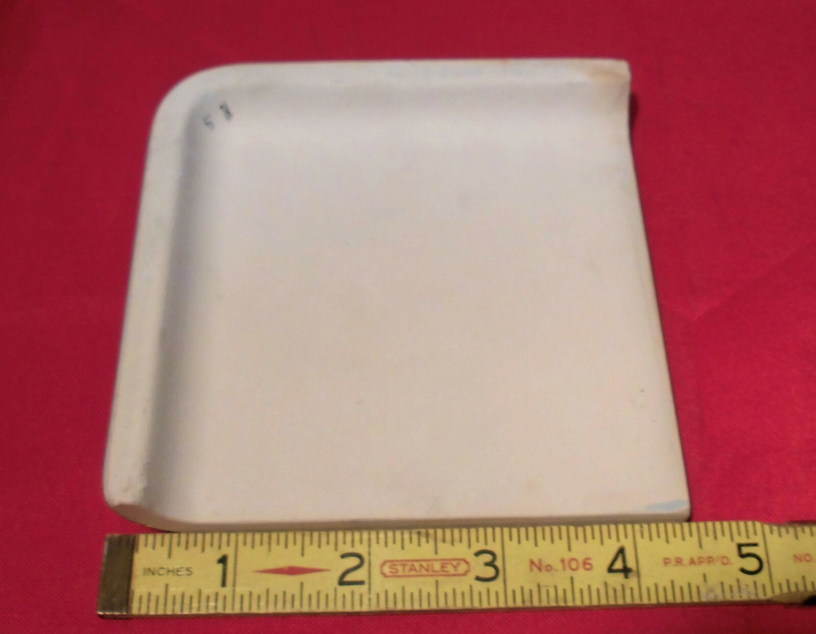 1 pc. Medium Blue – Gray; Radius Corner Bullnose Ceramic 4-3/8″ Glossy; Mosaic