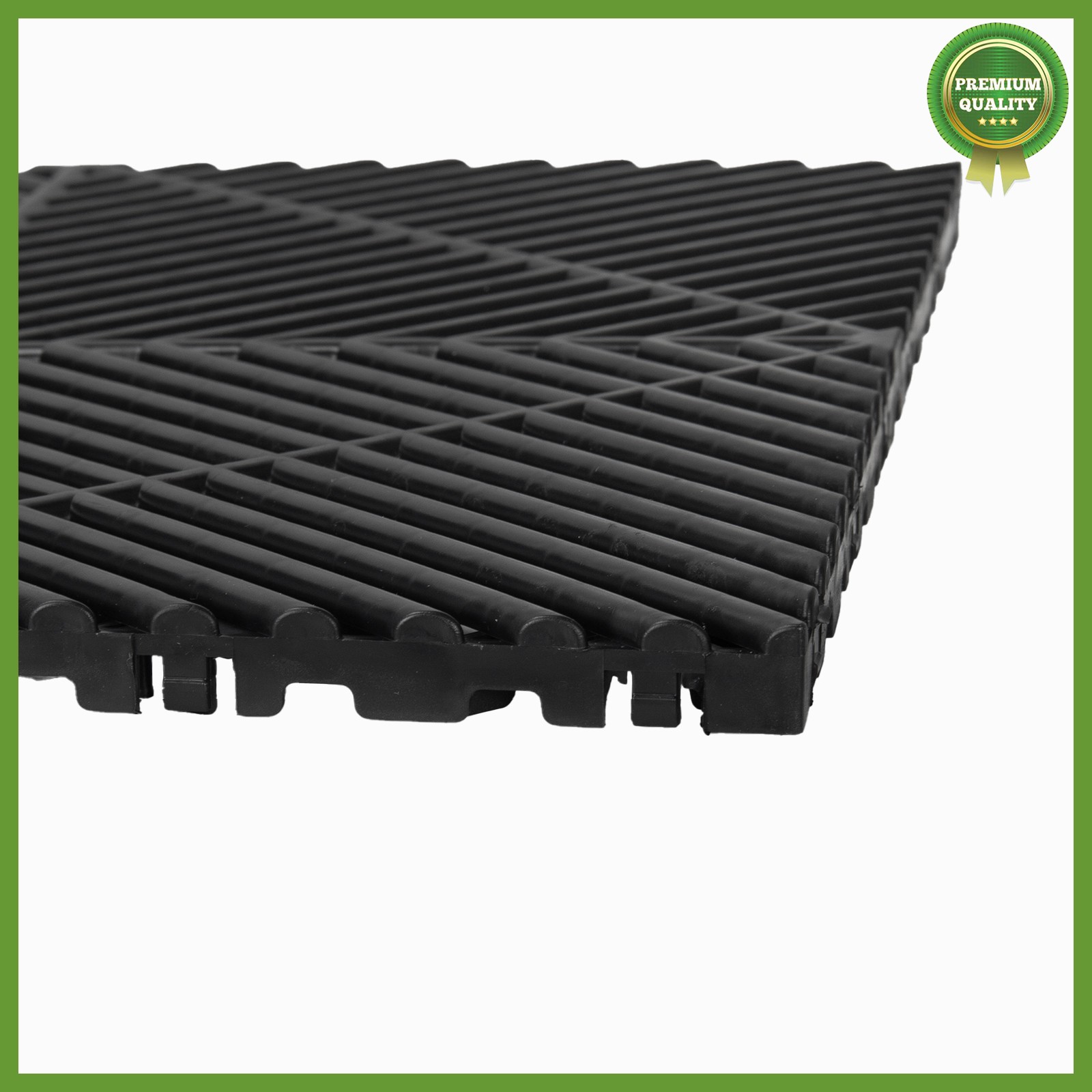 50Pcs Garage Floor Tiles Interlocking PVC 15.75”x15.75” Vented Water Drainage