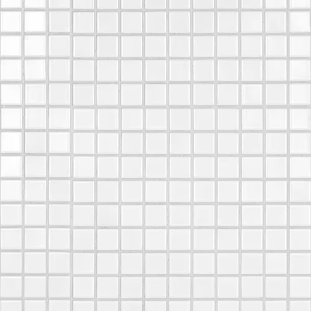 Metro 1 In. Square Matte White 10-3/4 In. X 11-3/4 In. Porcelain Mosaic Tile (9.