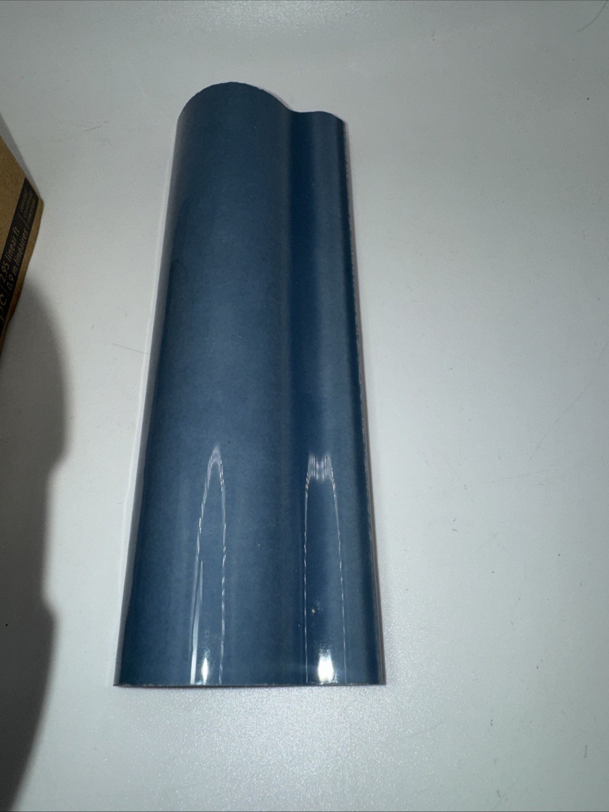 BOX of 6 Allen + Roth BLUE Glazed Glossy Ceramic Chair Rail Wall Tile 2″ x 6″