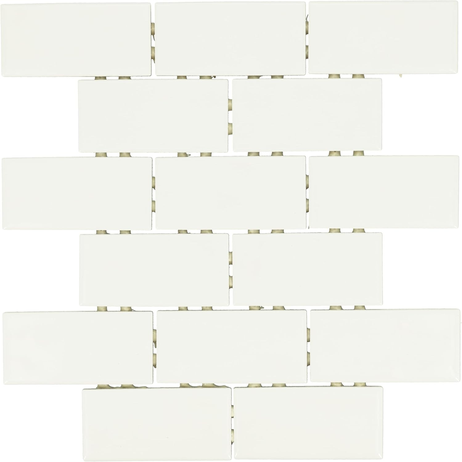 Matte Elegant White 2″ x 4″ Ceramic Mosaic Tiles – 9.96 SQFT per Carton
