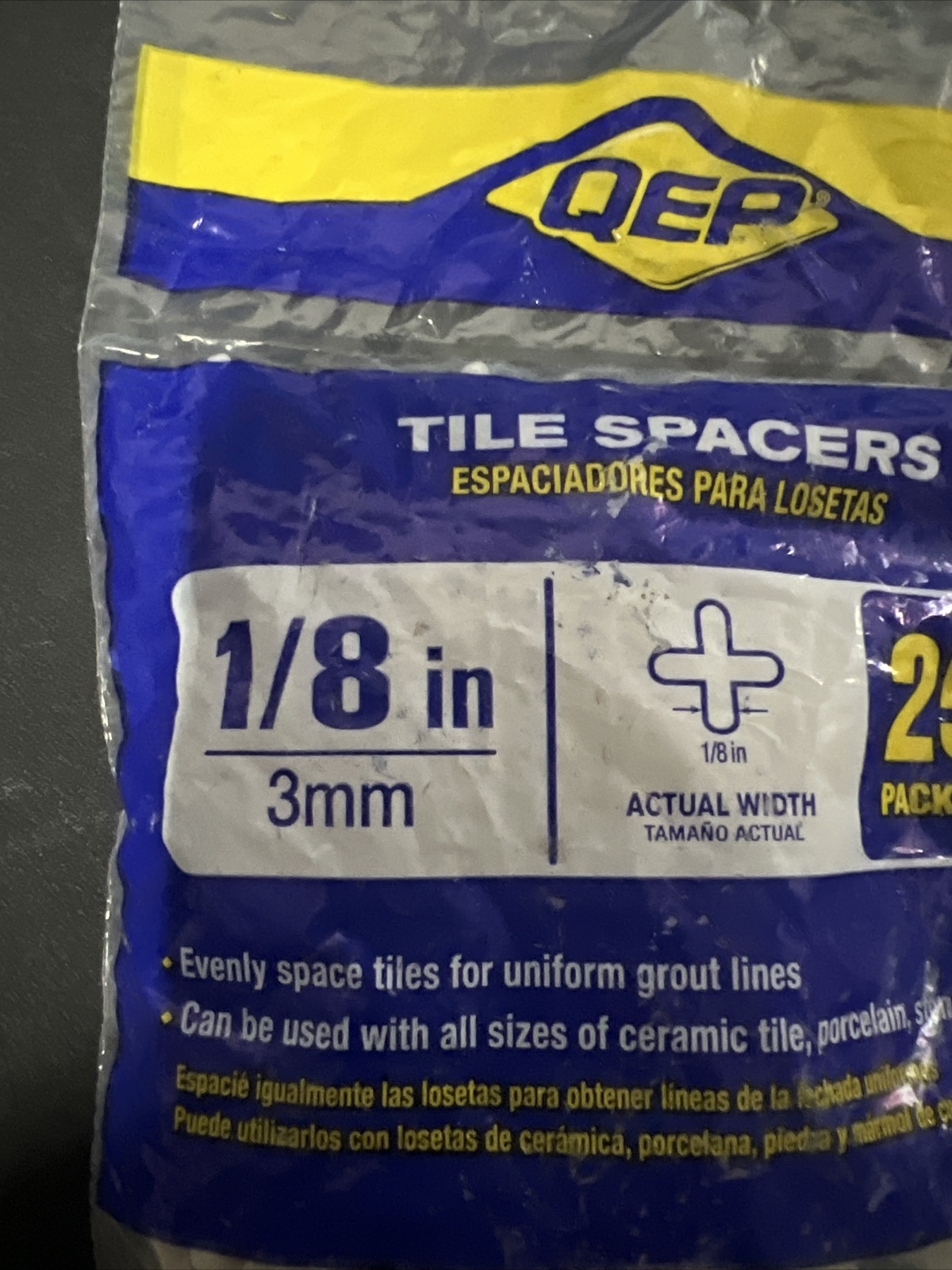 QEP Traditional Tile Spacers Tombstone Style 200 Pack 1/8 inch