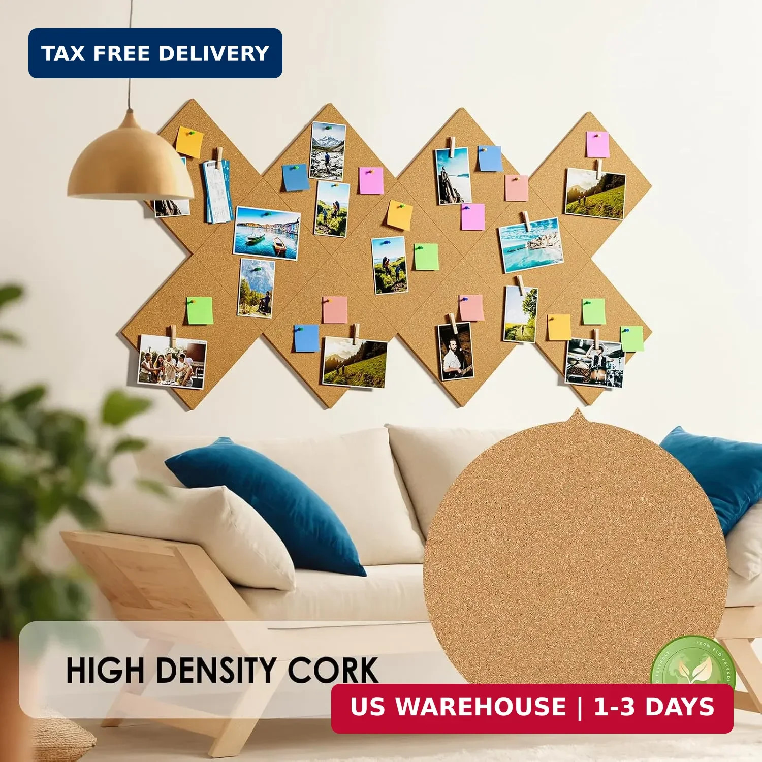 MaxGear 36″ x 24″ Large Cork Board for Wall, 6 Pack 12″ x 12″ Tiles | Self-Heali