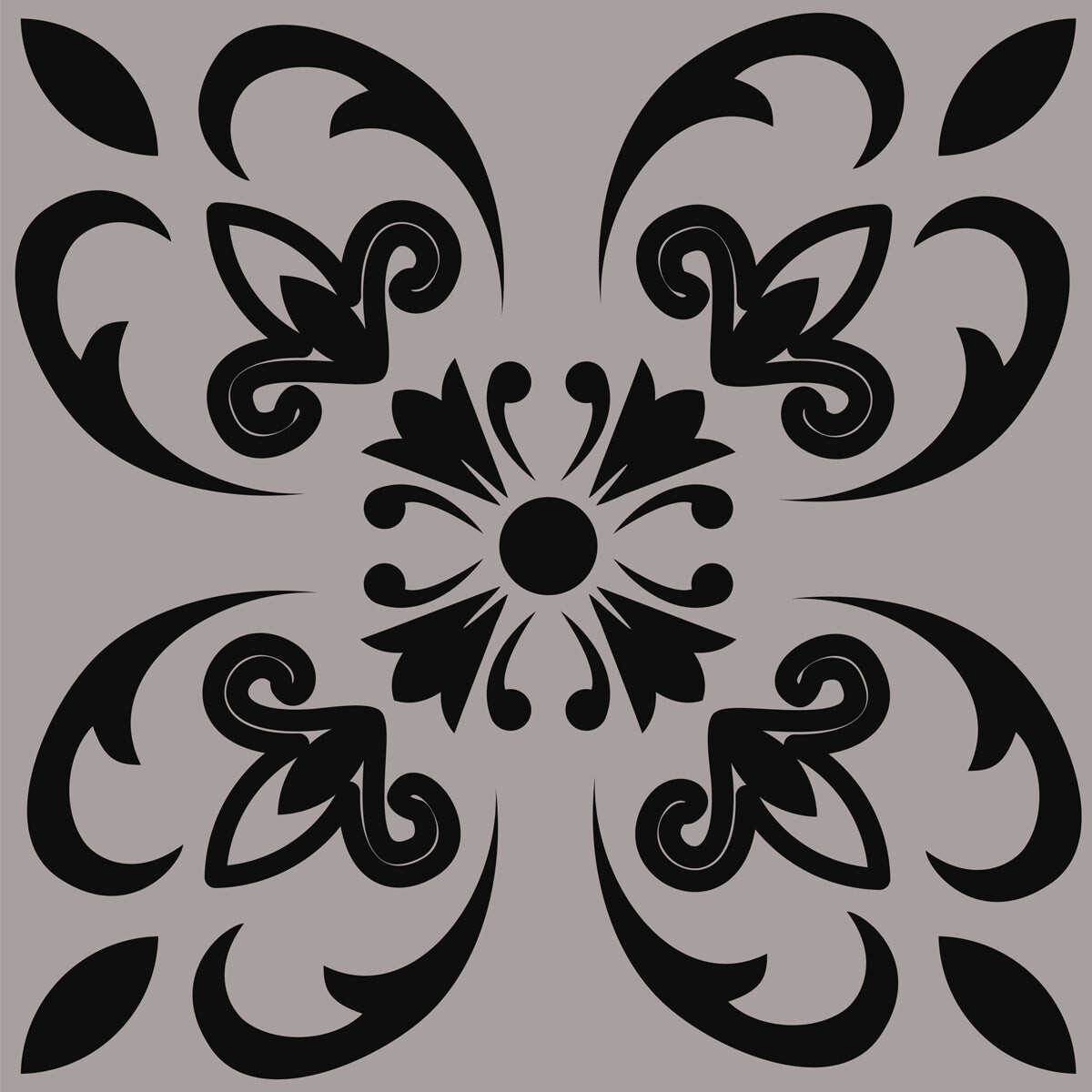 5″ X 5″ Light Grey And Cream Orchid Peel And Stick Removable Tiles
