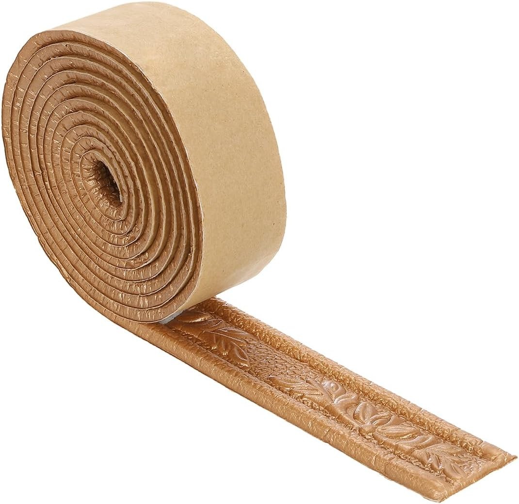 3D Peel and Stick Wall Border Trim Copper Flexible Self Adhesive Molding 90×1.57