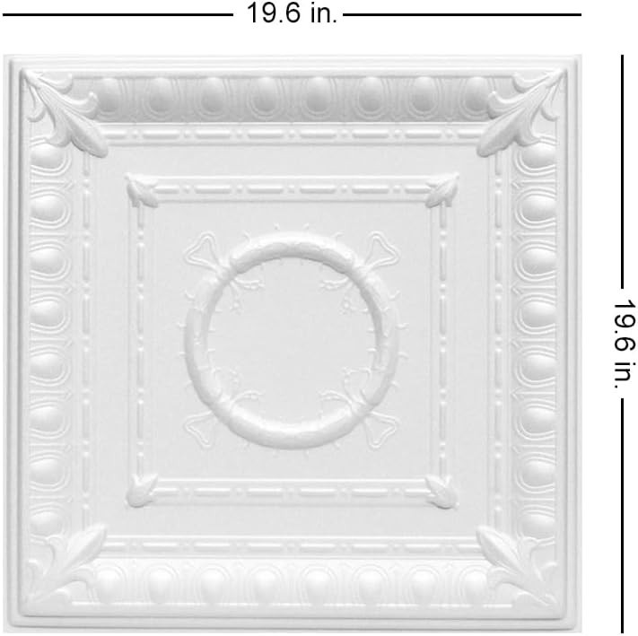Easy to Install R47 Romanesque Wreath Foam Tiles – 21.6 sq. ft. for Beauty