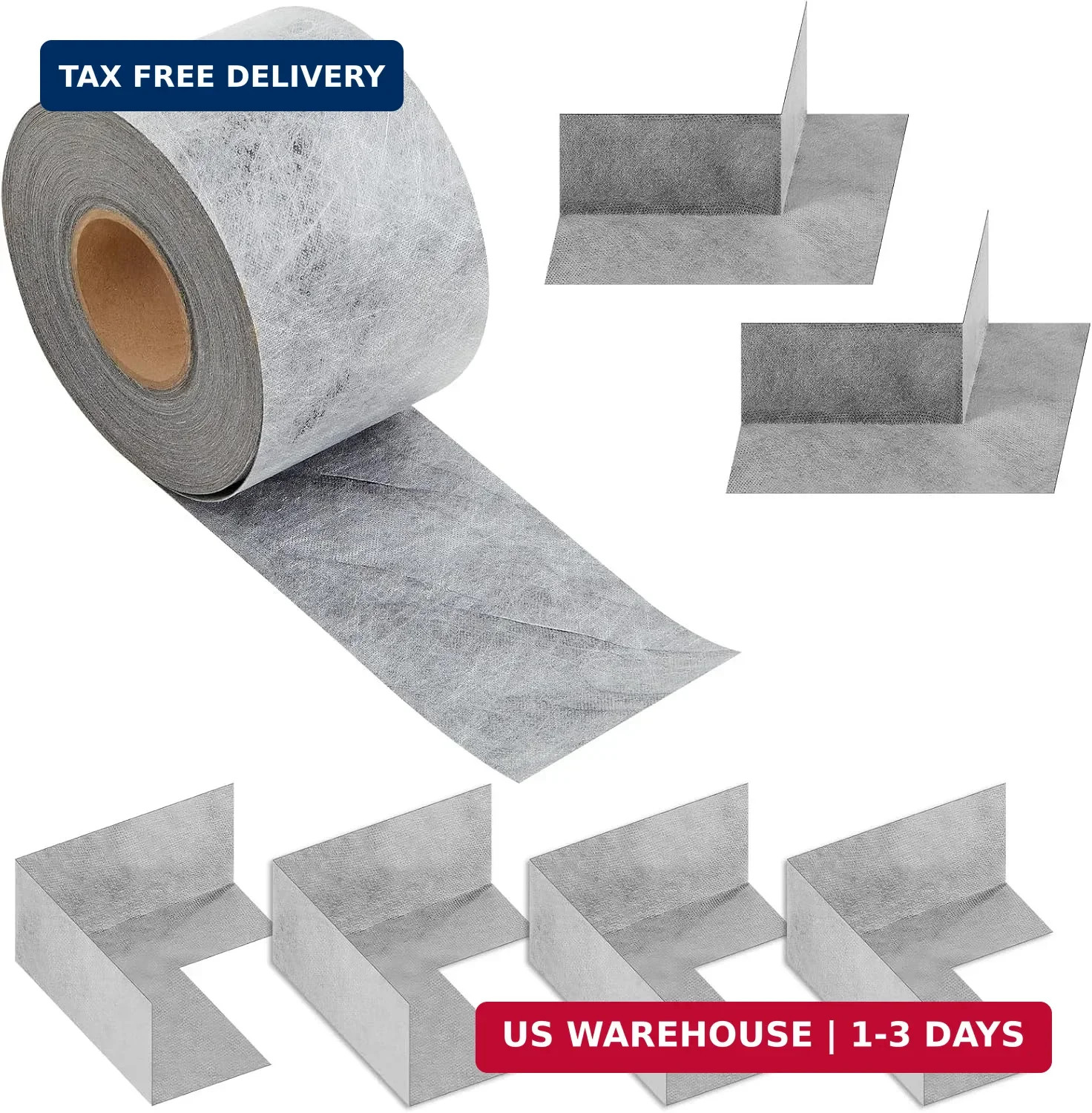 7 Pcs Waterproofing Membrane Kit, 0.42 x 100ft(42 Sq ft) Waterproof Membrane Ban