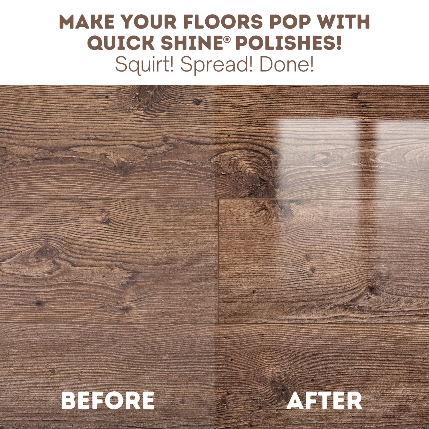 2 Pack Quick Shine Hardwood Floor Luster 64oz PFAS Free Floor Polish and Finish