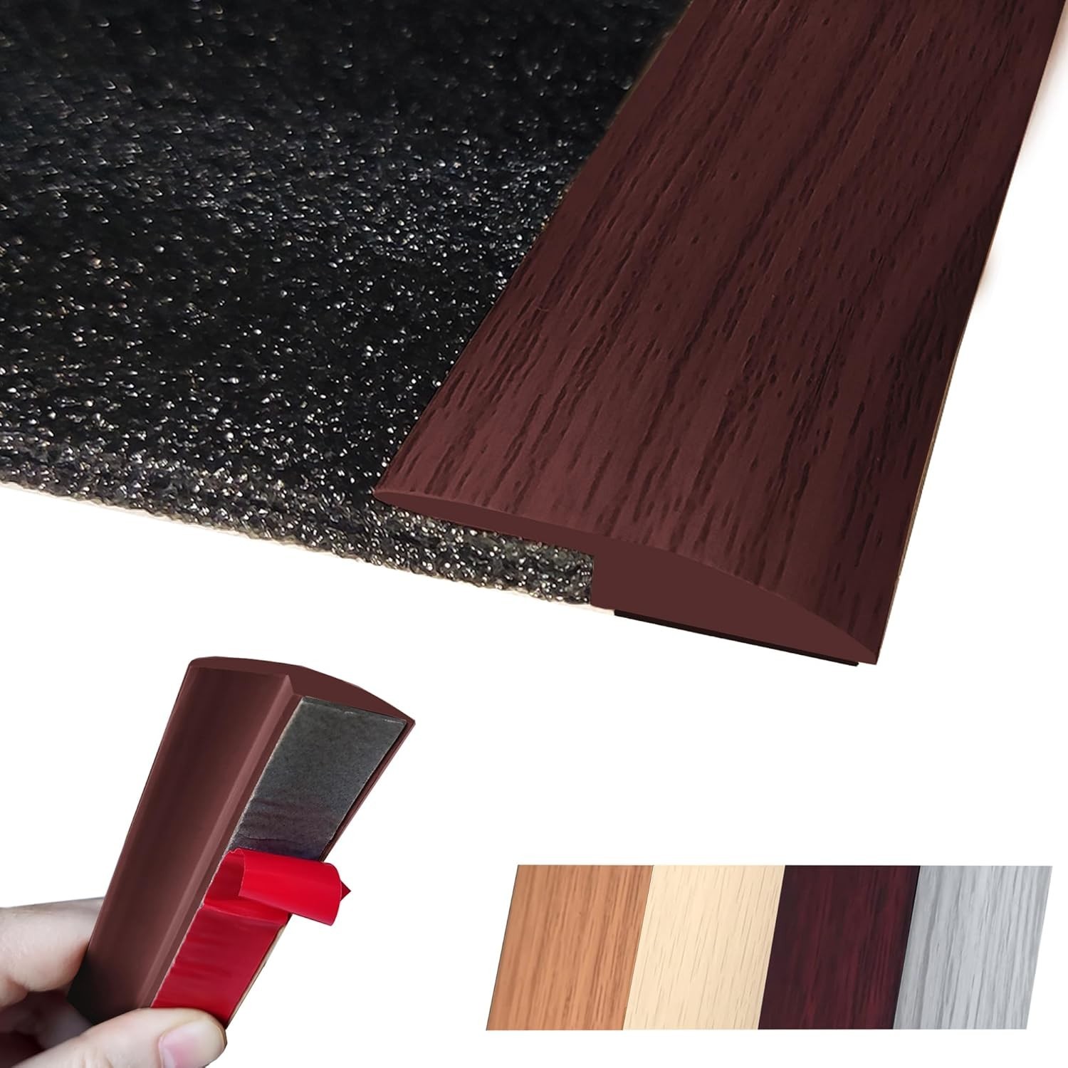 Versatile 40″ Floor Transition Strip – Red Wine, Perfect for Stylish Homes