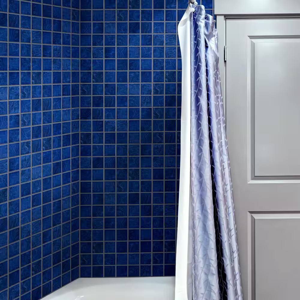 Resort Marine Blue 12 In. X 12 In. Porcelain Mosaic Tile (1.02 Sq. Ft./Each)