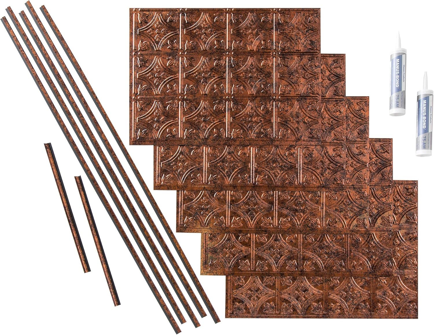 FASÄDE Traditional Style/Pattern 1 Decorative Vinyl Backsplash 15 Sq Ft Kit in M