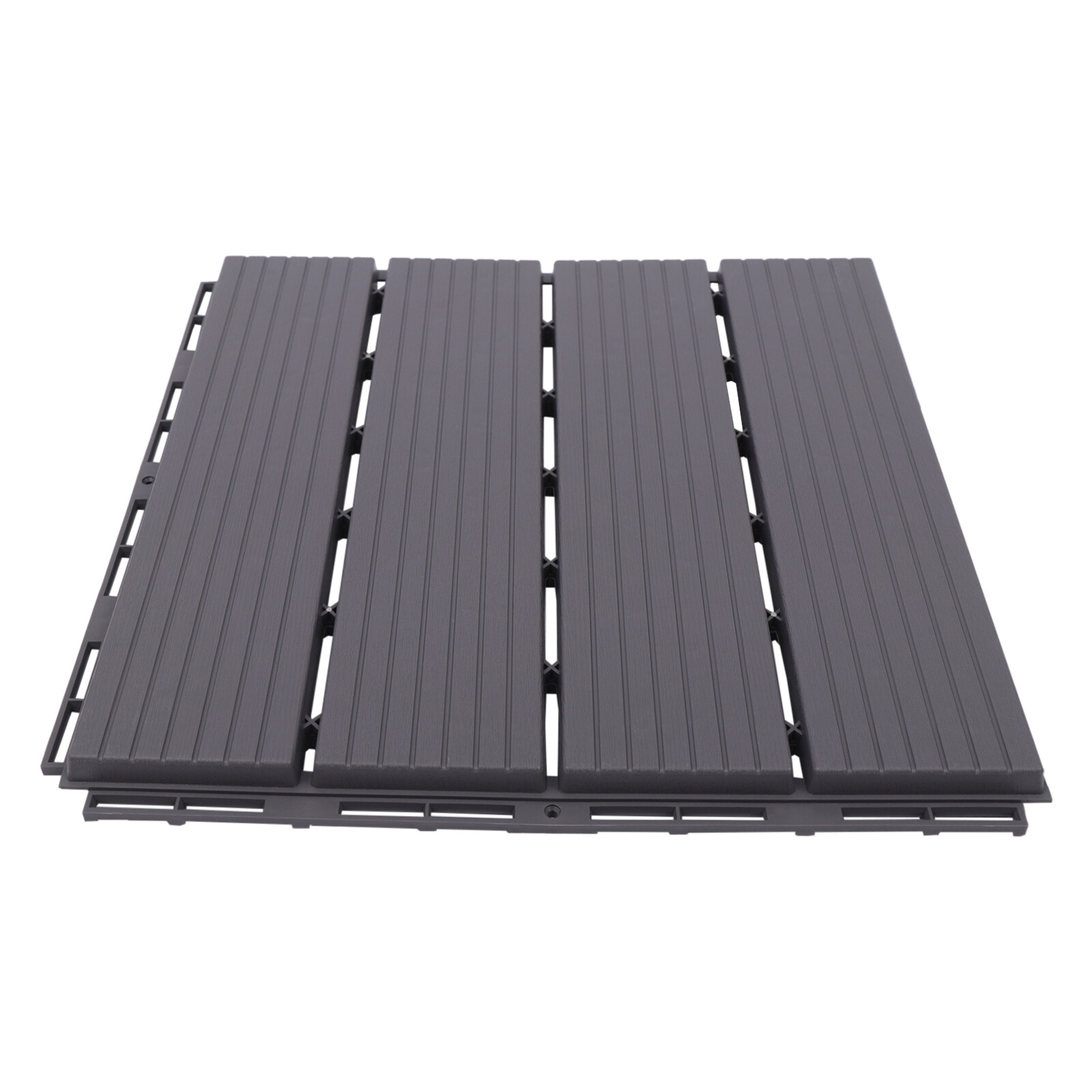 22 Pack Plastic Interlocking Deck Tiles Patio Deck Tiles 12″X12″ Waterproof PP