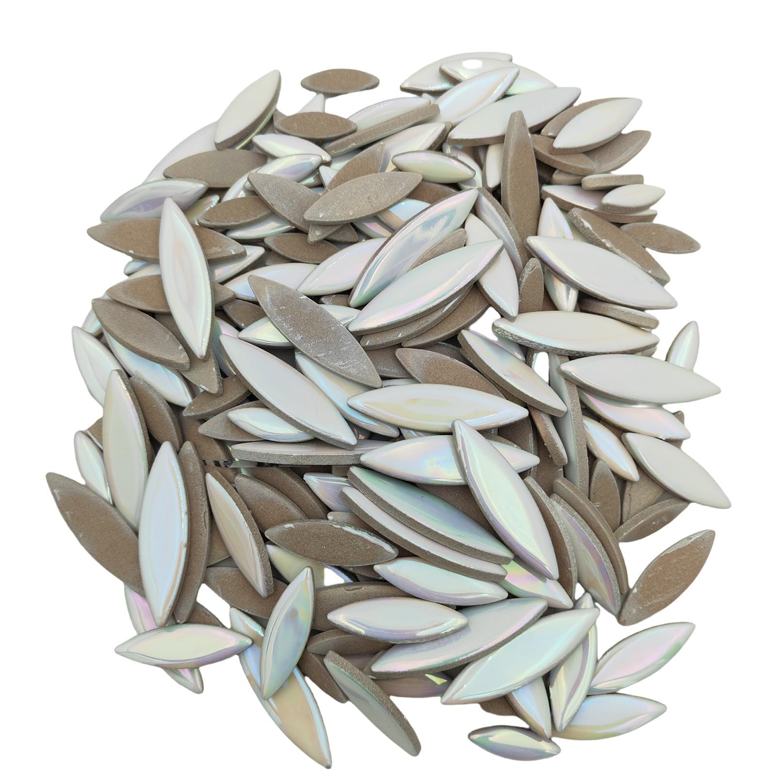 Leaf Petal Ceramic Mosaic Tiles for Crafts, 500g/1.1LB Irregular Mosaic Piece…