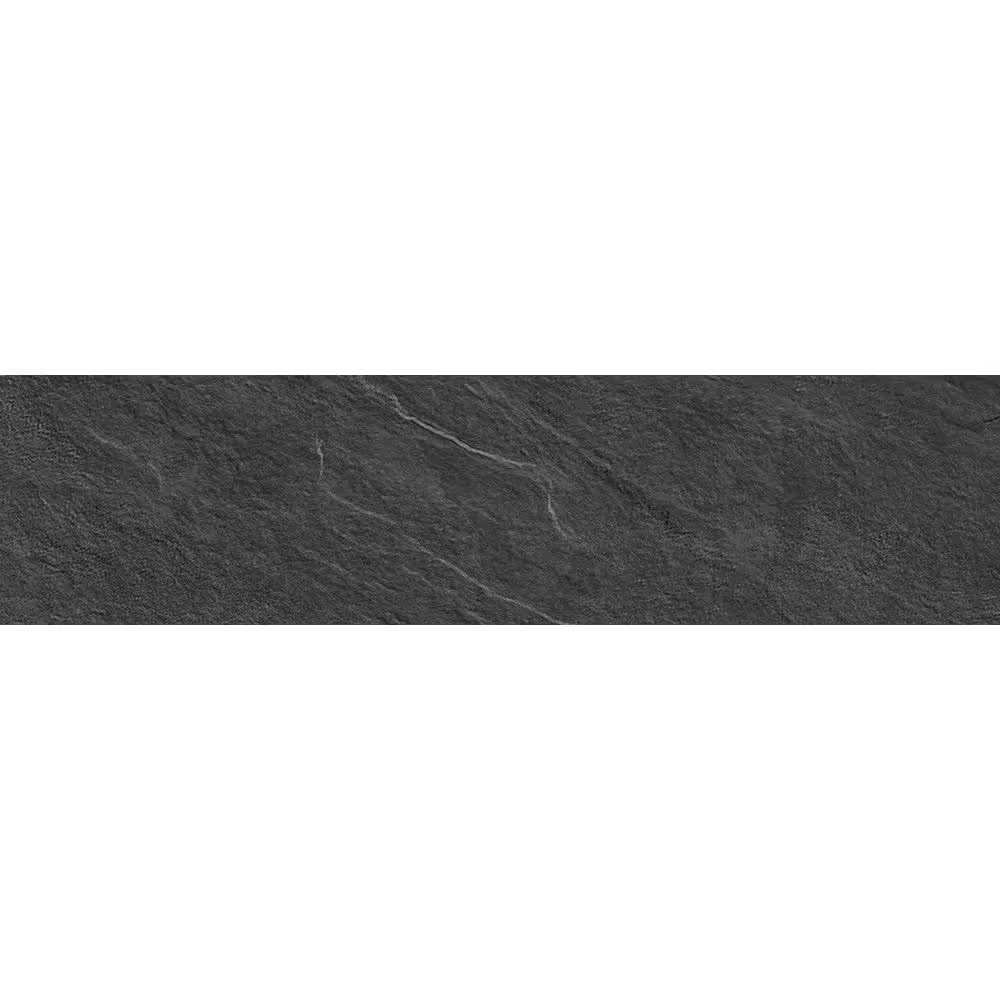 Slate Black Matte 3 In. X 12 In. Stone Look Porcelain Floor and Wall Tile (3.39