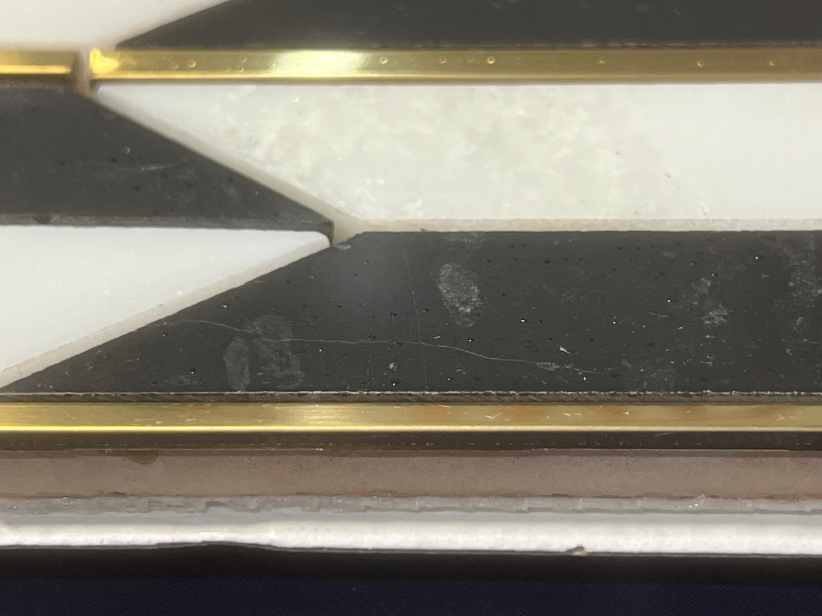 S5 Carrara White Black Golden Marble Stone Mosaic Tile Kitchen Bathroom Polished