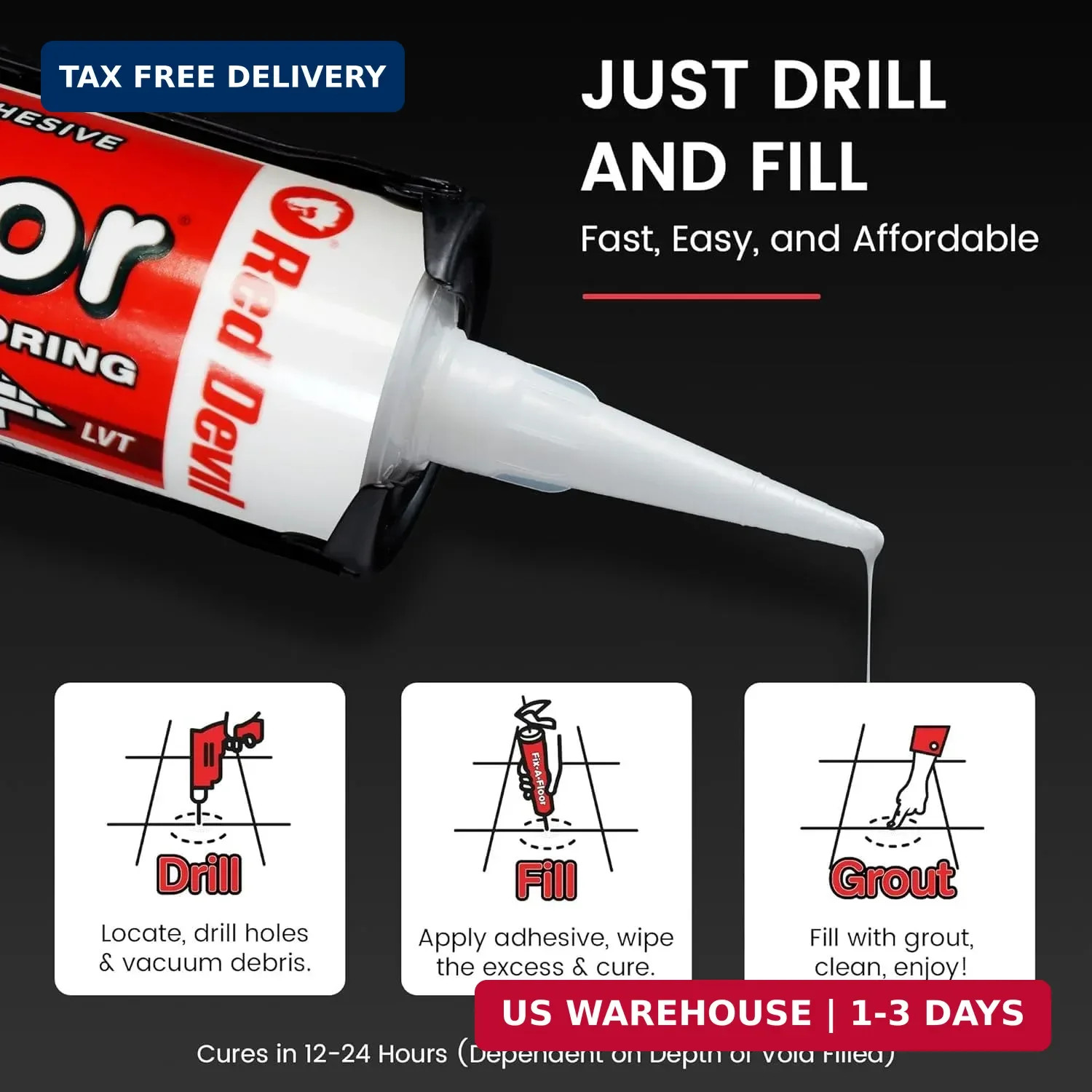 The Original Fix-A-Floor Loose Tile Repair Adhesive – Tile, Porcelain, Ceramic,